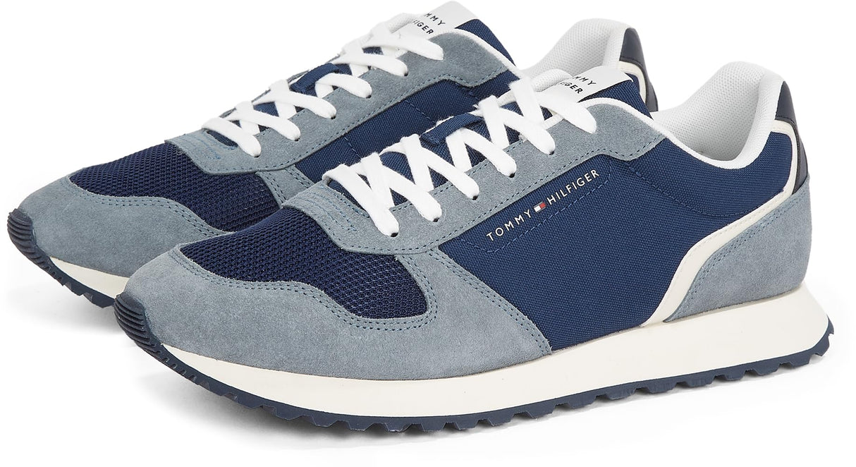 Tommy Hilfiger Runner Sneaker Hombre New Eva Mix Calzado Deportivo, Multicolor (Sport Navy), 42