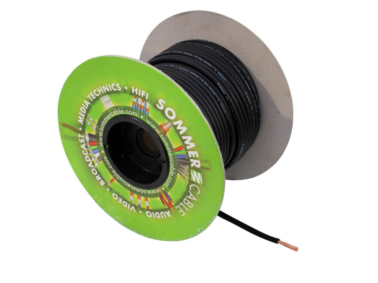SOMMER CABLE DMX de 2 x 0,34, 100 m, bk binary FRNC