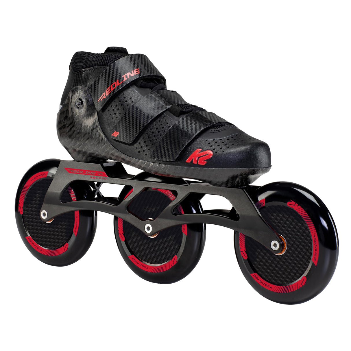 K2 Redline 125 Patines, Unisex-Adult, Negro/Rojo, 38 EU