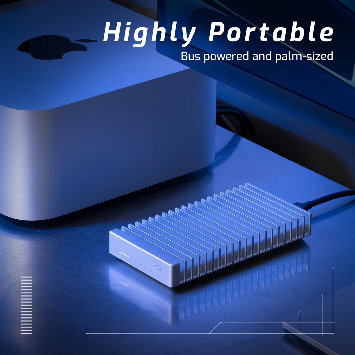 OWC Unidad SSD Externa ultrarrápida NVMe Thunderbolt (USB-C) de 8 TB Express 1M2 con Carcasa de disipador de Calor de Aluminio