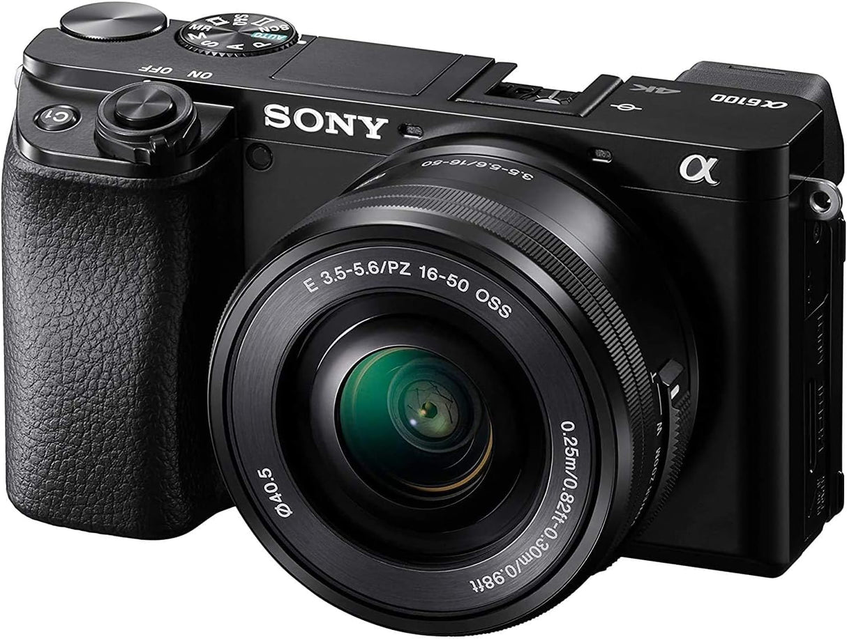 Sony ILCE6100LB.CEC Alpha 6100 Cámara Evil APS-C con Objetivo Zoom Potente, Color Negro, Sin Tarjeta