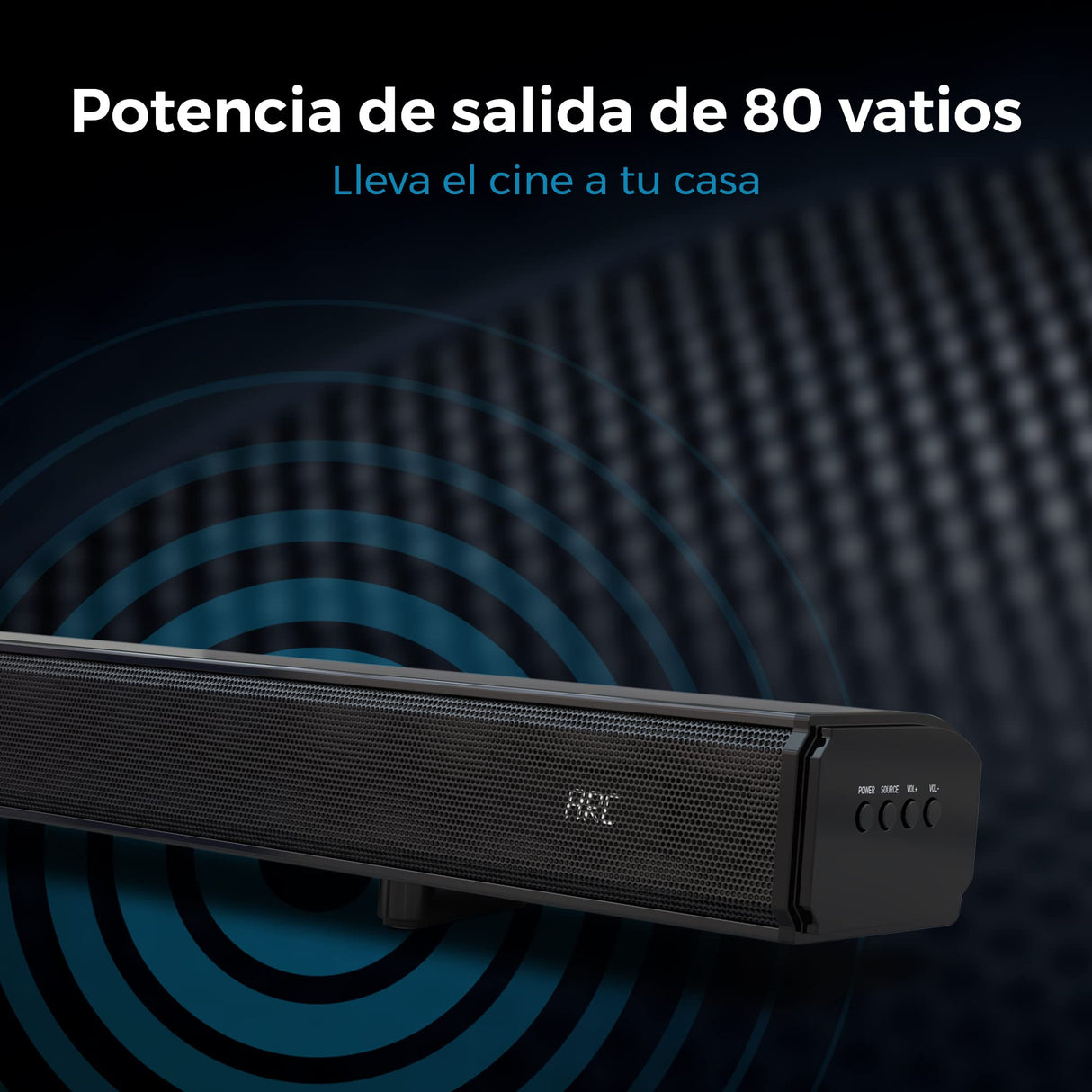 Cello YWS23-DE TV Soundbar, 2x15W y 50W (Total 80W), Altavoz de 2.1 Canales, Bluetooth, AC/DC, HDMI, USB Óptico