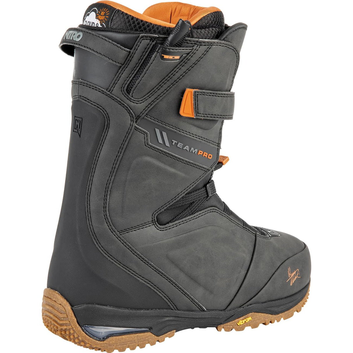 Nitro Snowboard Team Pro TLS '24 Marcus Kleveland All Mountain Freestyle-Sistema de Cordones Rápidos para Hombre Barco, Negro, MP 31.0 // EU 46 2/3 // US 13