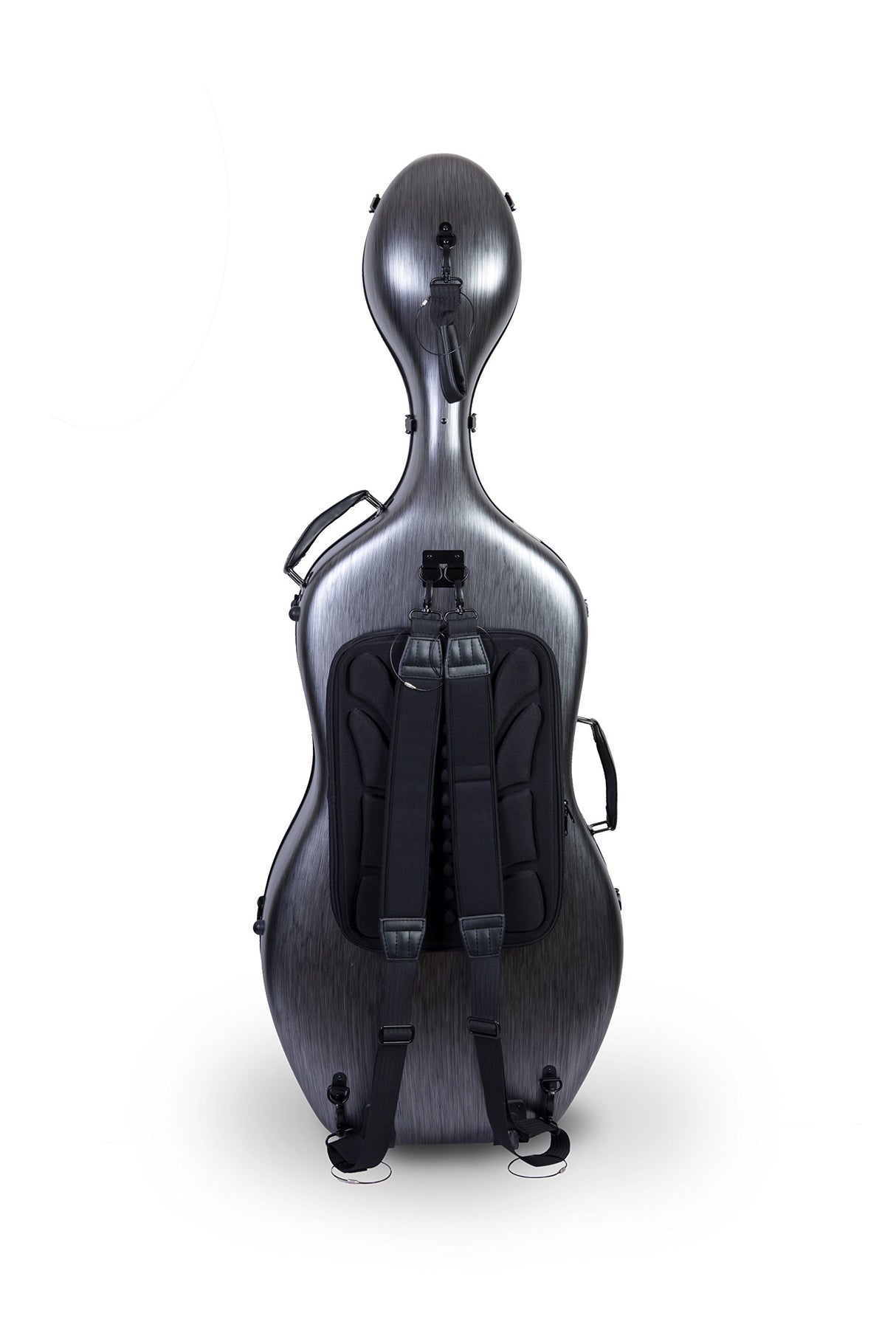 Crossrock Funda compuesta de policarbonato para Violonchelo de tamaño 4/4 con Mochila y Ruedas, Black, 4/4 Cello Case, Violonchelo de tamaño 4/4