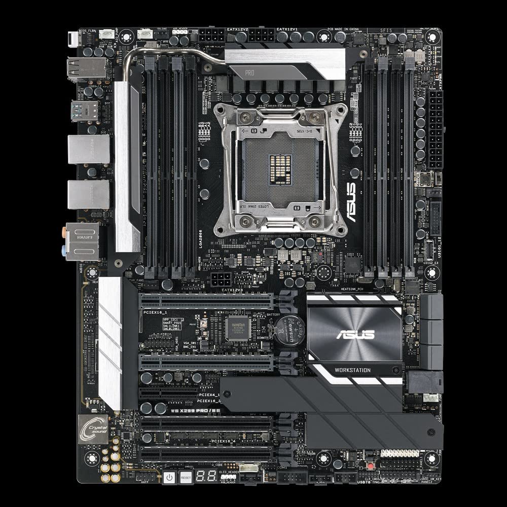 Asus Workstation Board - Placa base Intel LGA 2066 ATX con DDR4 4133MHz, dual M.2, M.2 heatsink, U.2, conector USB 3.1 Gen 2, ASMB9-iKVM, ASUS Control Center