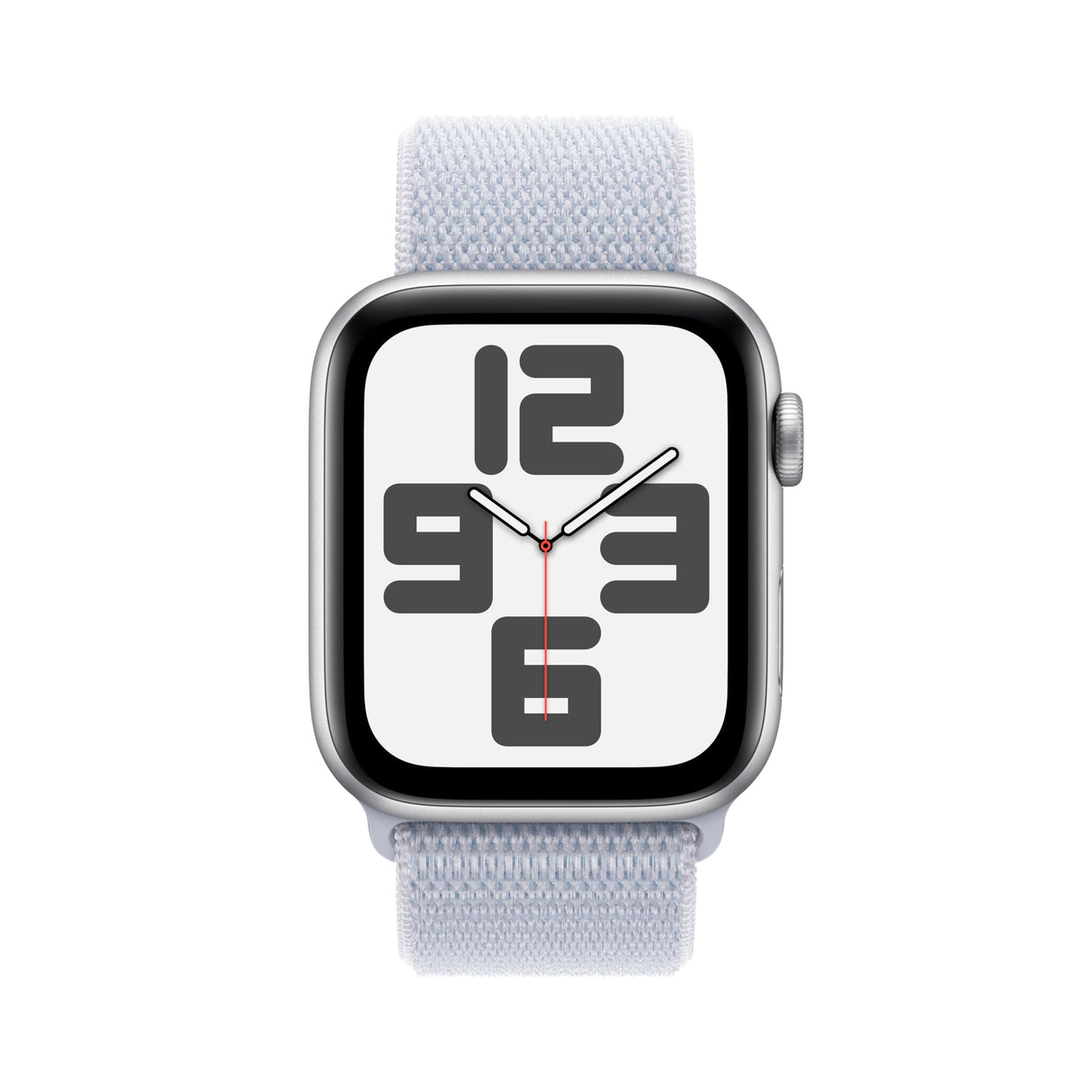 Apple Watch SE de 2.ª generación GPS Smartwatch con Caja de Aluminio en Plata de 44 mm y Correa Loop Deportiva Azul Nube. Monitores de entreno y sueño y Neutro en Carbono