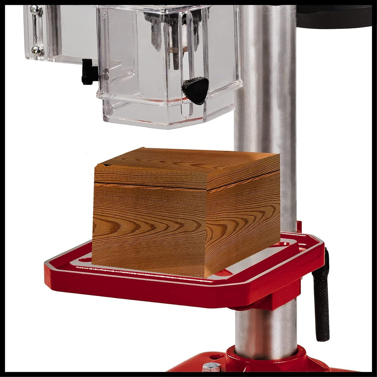 Einhell Taladradora de columna TC-BD 500 (500 W, hasta 2410 rpm, 9 niveles, profundidad máx. 50 mm, tope de profundidad ajustable, mesa de taladrado basculante/giratoria y regulable en altura)