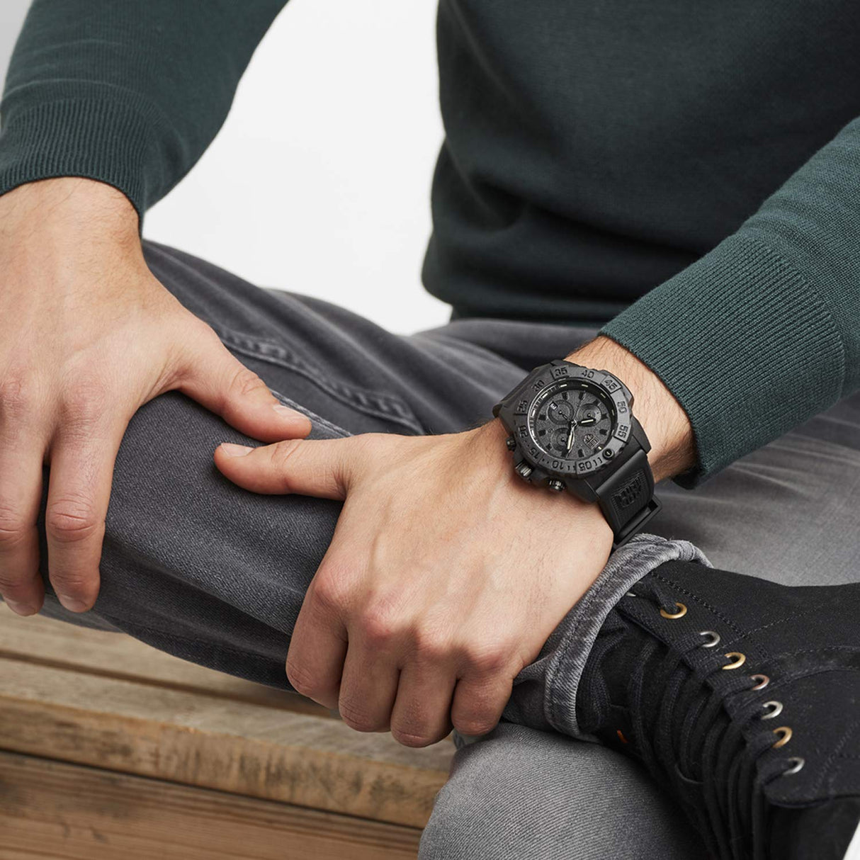 Luminox Reloj Analógico para Unisex Adulto de Automático con Correa en Caucho XS.3581.BO