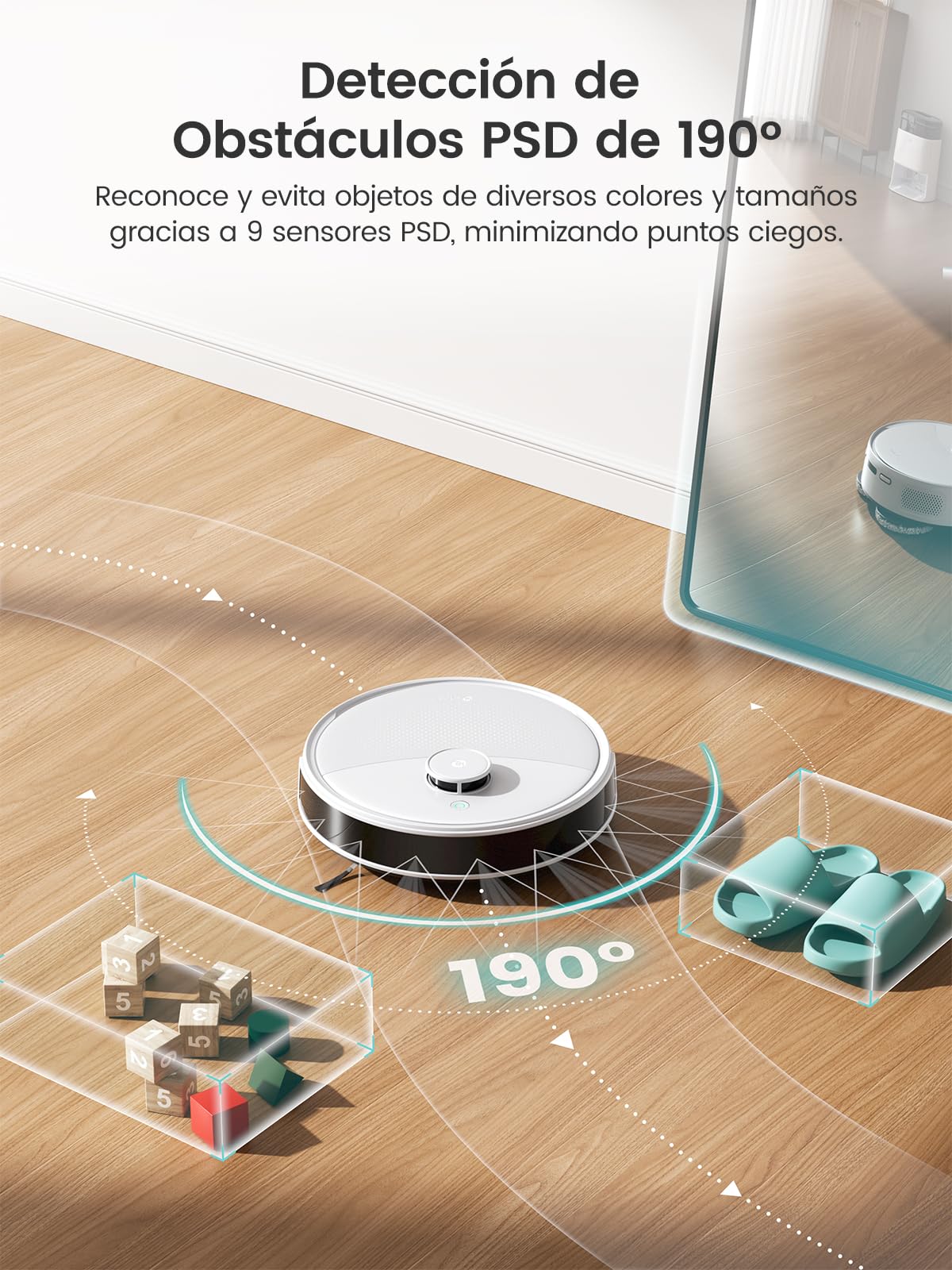 LEFANT M3 Robot Aspirador y Fregasuelos, Potente Succión de 12000 Pa, Doble Giro Fregar, Lavado y Secado Automático, Vaciado Automático para 3,2 L, Cepillos Antienredos, App/Alexa/iWatch, 2,4 G y 5G