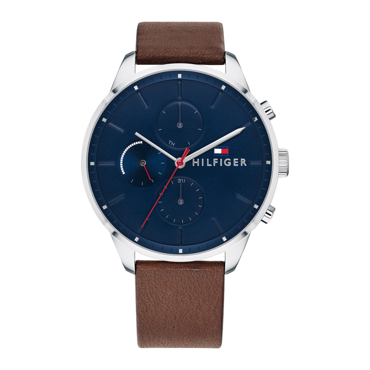 Tommy Hilfiger Reloj Analógico de Cuarzo multifunción para hombre con Correa en Acero Inoxidable