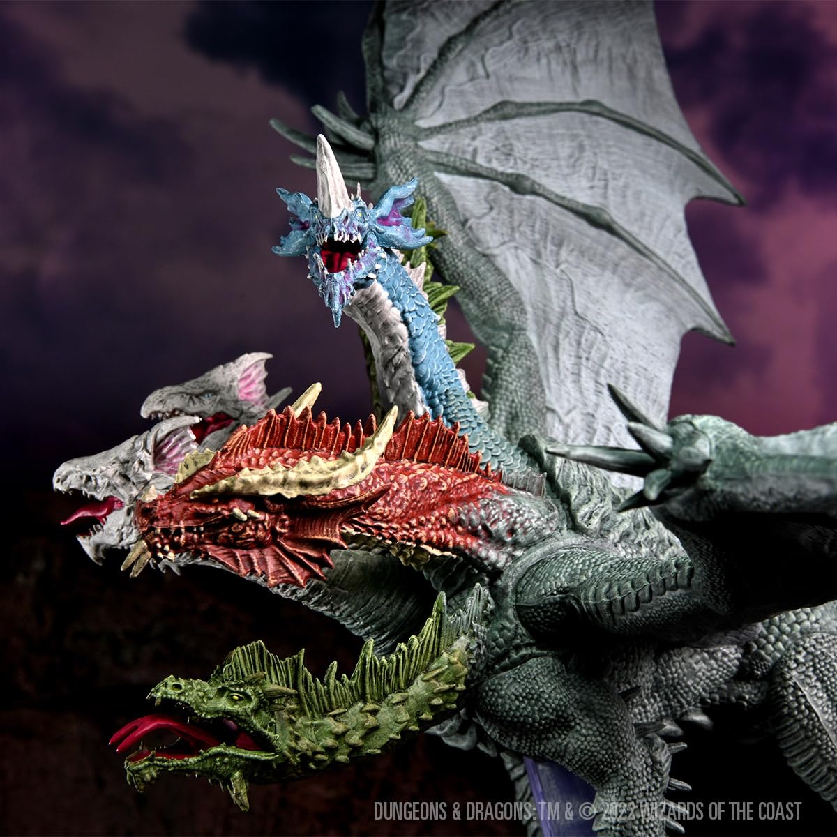 WizKids- D&D Icons of The Realms Miniatures: Set 22-Dracohydra Dragón Figura, Multicolor, S (96132)