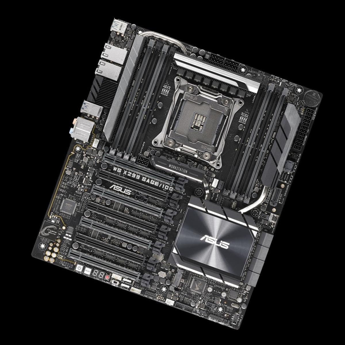 ASUS WS X299 SAGE/10G Placa Base para - Servidor (Intel, LGA 2066 (Socket R4), 14 NM, DDR4-SDRAM, 2133,2400,2666 MHz, 512 GB)