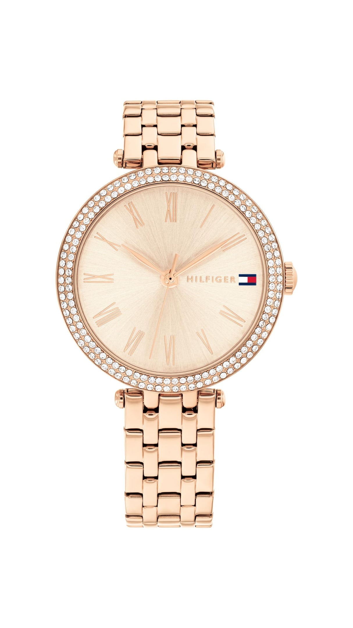 Tommy Hilfiger Reloj con Movimiento de Cuarzo de Tres Manecillas para Mujer con Correa de Acero Inoxidable de Oro Rosa - 1782721