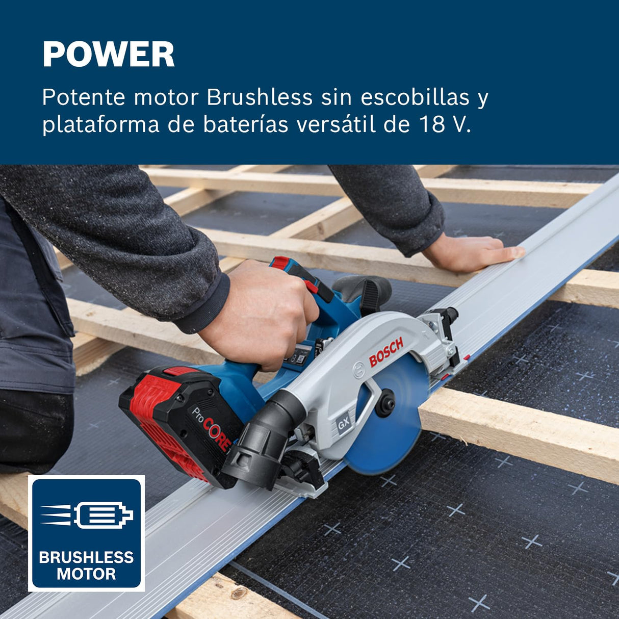 Bosch Professional 18V System sierra circular a batería GKS 18V-57-2 GX, incl L-BOXX, sin batería/cargador