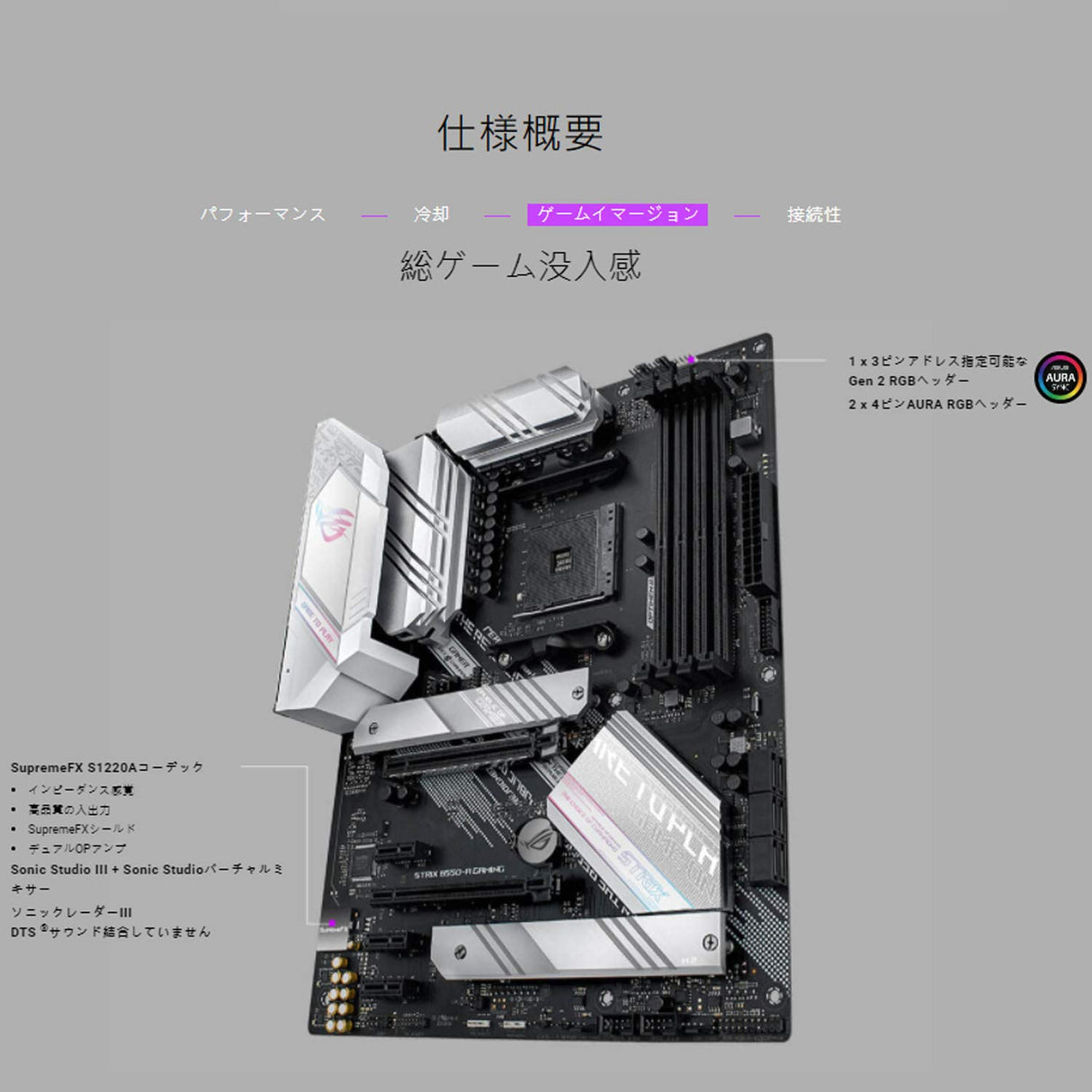 ASUS ROG Strix B550-A Gaming - Placa Base AMD Ryzen AM4 ATX (PCIe 4.0, 14 Fases de alimentación, Intel 2.5 GB Ethernet, 2xM.2, micrófono cancelación de Ruido con IA, USB 3.2 Gen 2, Aura Sync RGB)
