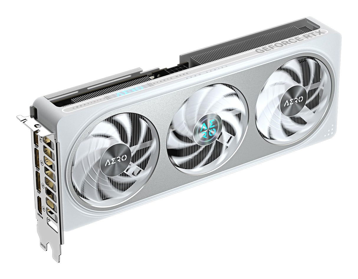 Gigabyte GeForce RTX 5060 Ti Aero OC 16G Tarjeta Gráfica – 16 GB GDDR7, 128 bits, PCI-E 5.0, 2647MHz Frecuencia del núcleo, 3 x DisplayPort, 1 x HDMI, GV-N506TAERO OC-16GD