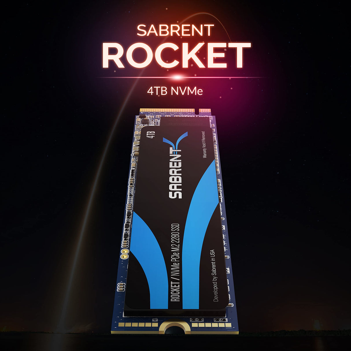 SABRENT SSD 4TB, M.2 SSD 4TB, NVMe 4TB PCIe M.2 2280, Velocidades internas de SSD de hasta 3450 MB/s, Rendimiento Extremo, Distribuidor Autorizado 5 años de garantía (SB-ROCKET-4TB)