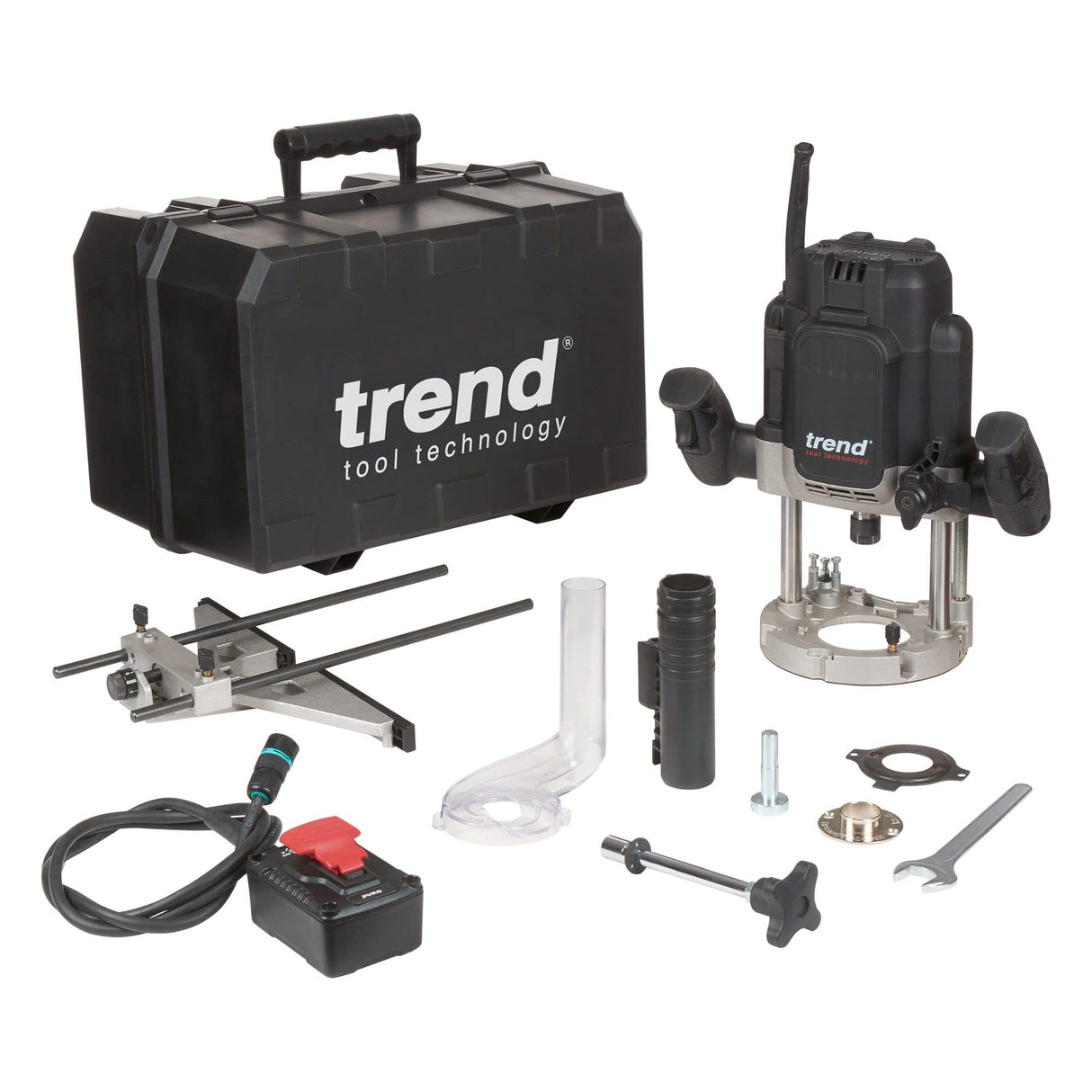 Trend T14EK 2300W 12mm Fresadora de taller de velocidad variable 230V EU, profundidad de entrada de 80 mm, perfecto para uso manual y de mesa fresadora, T14EK/EURO