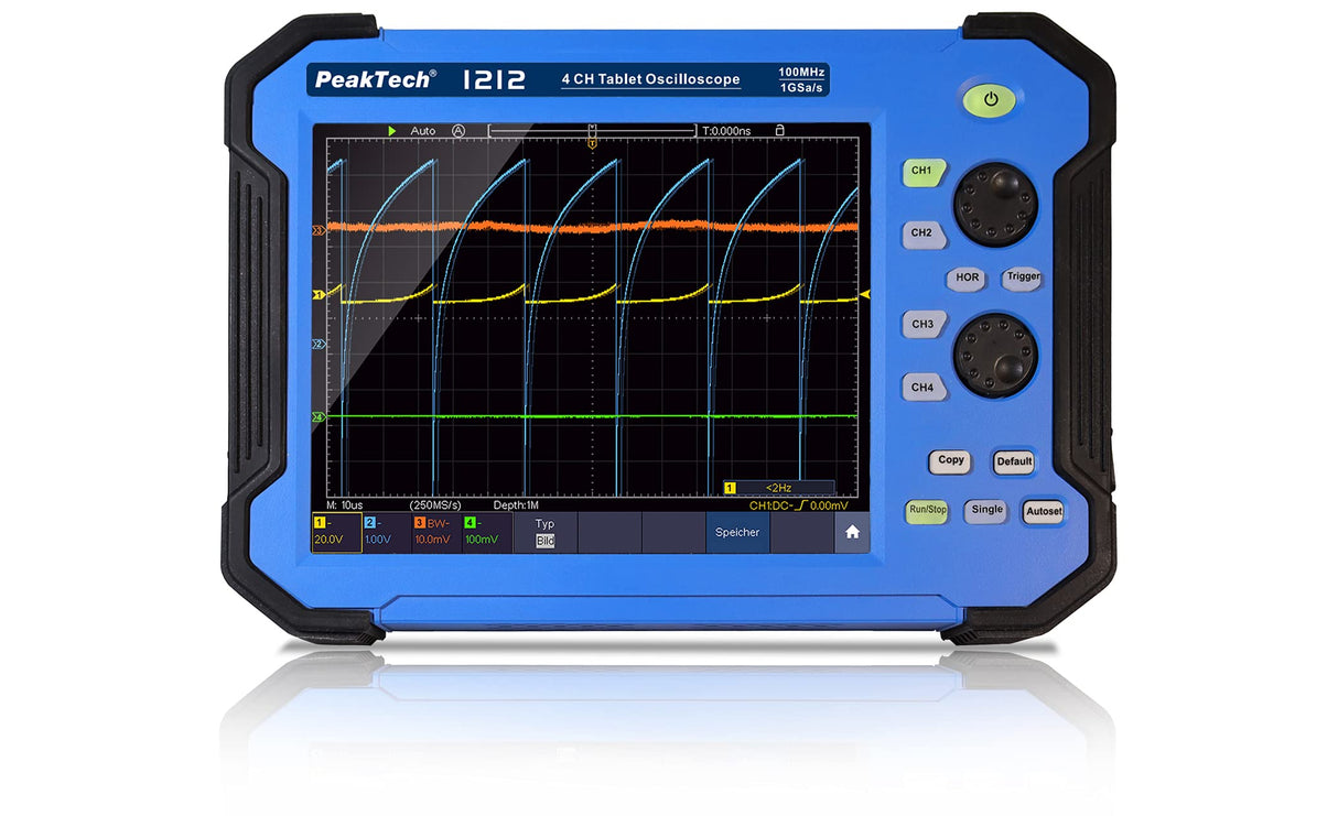 PeakTech® P 1212 100 MHz / 4 CH, 1 GS/s Osciloscopio de mesa