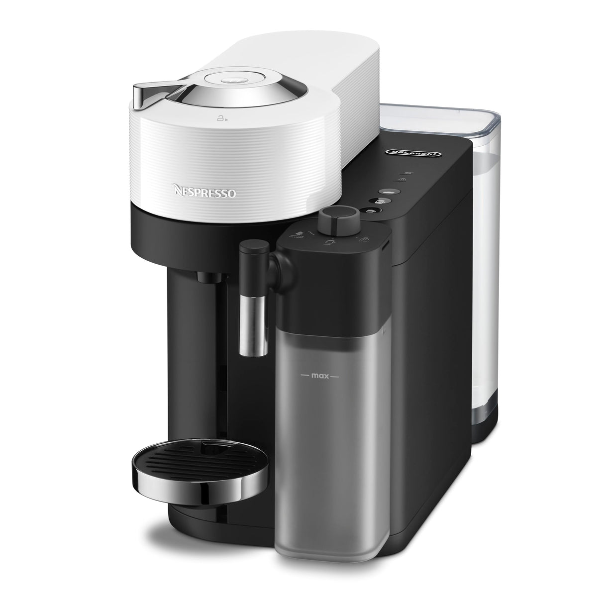 Nespresso De'Longhi Vertuo Lattissima ENV300.W, Máquina de Café Automática con Espumador de Leche Automático, Cafetera de Cápsulas de Servicio Individual, 5 Tamaños de Taza, 1500W, Blanco