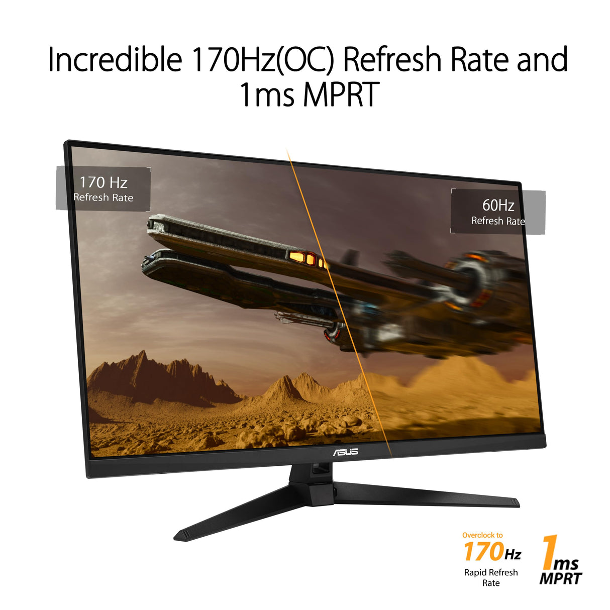 ASUS Monitor TUF Gaming VG328QA1A 32" Full HD (Overclock de hasta 170Hz (165Hz nativo), Extreme Low Motion Blur, FreeSync Premium, 1ms (MPRT), Shadow Boost)