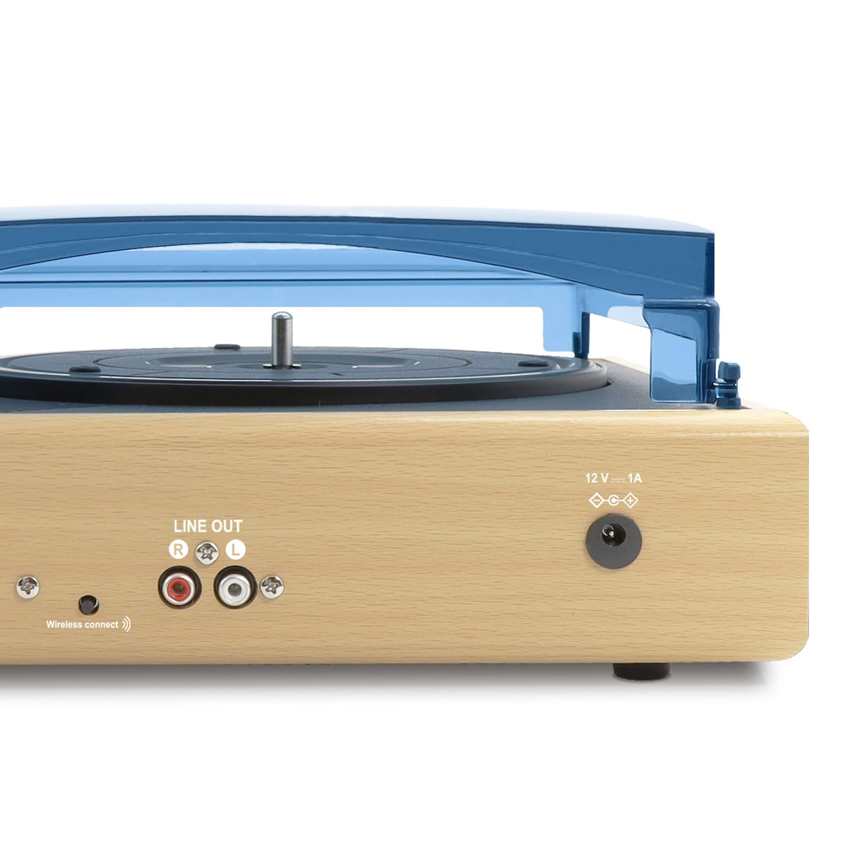 Metronic 477360 - Tocadiscos de vinilo bluetooth, acabado madera, reproductor de vinilo y reproductor de musica, 2 altavoces incorporados, sonido estéreo 2x3W, brazo manual, función auto-stop