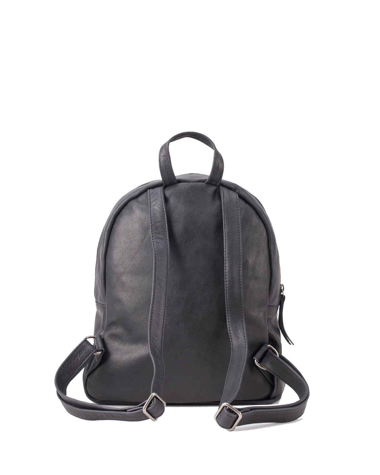 BIBA Bolso de Mujer de Cuero Genuino, Mochila Leather Jersey X JEX7L, Asa Larga, Cierre con Cremallera, Piel Bovina Legítima, Color Negro