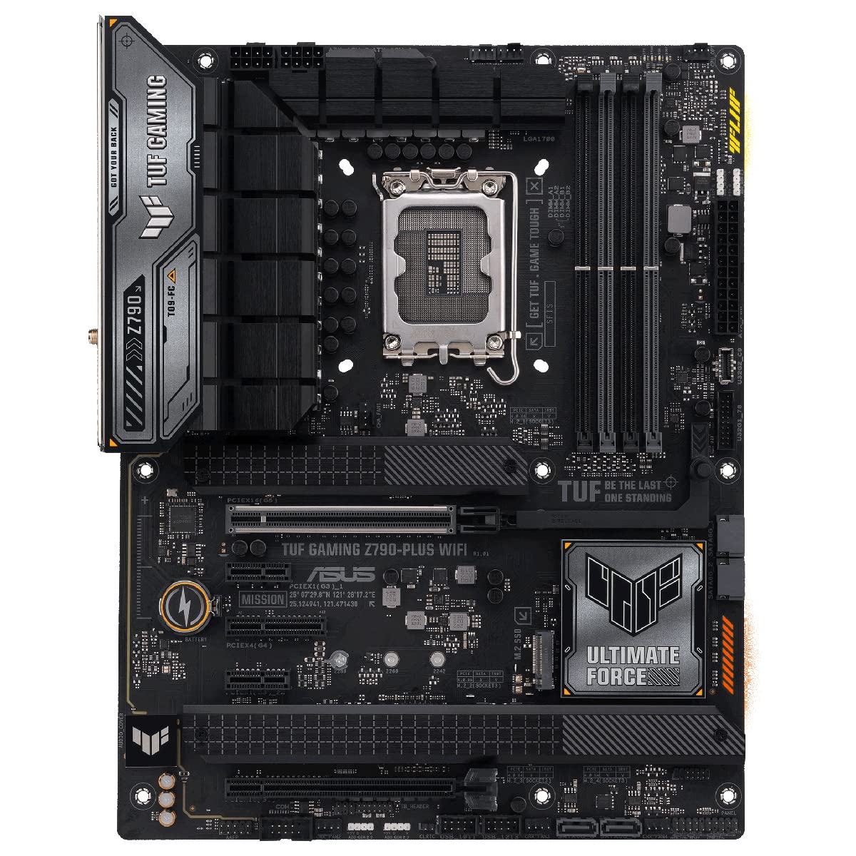 ASUS TUF GAMING Z790-PLUS WIFI 6E - Placa base Intel Z790 LGA 1700 ATX (PCIe 5.0, cuatro M.2, 16+1 DrMOS, DDR5, 2.5Gb Ethernet, USB 3.2 Gen 2x2 Tipo C, Thunderbolt (USB4), Aura Sync, AEMP II)