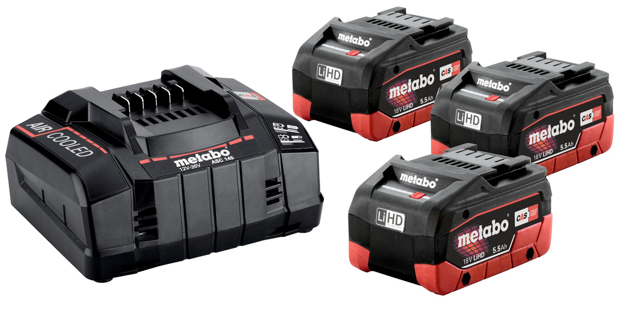 Metabo Basic Juego de 3 x lihd 5.5 Ah, 685074000