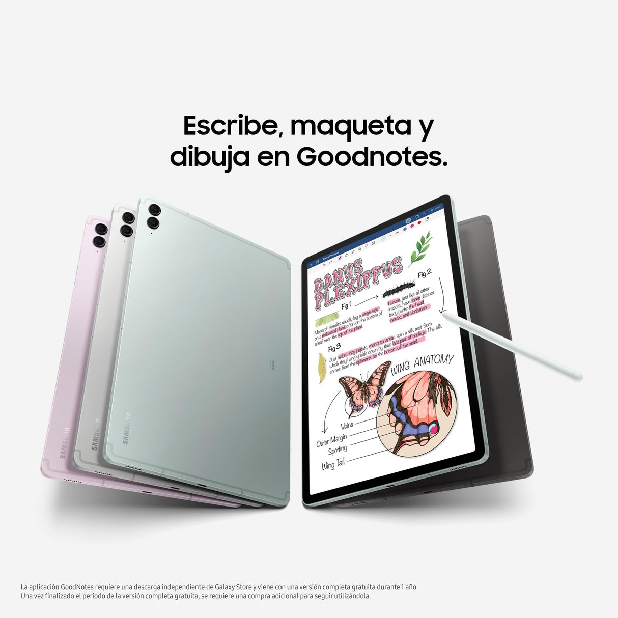 Samsung Galaxy Tab S9 FE - Tablet + Cargador, 256 GB, 5G, S Pen incluido, Batería de Larga Duración, Clasificación IP 68, Gris (Versión Española)