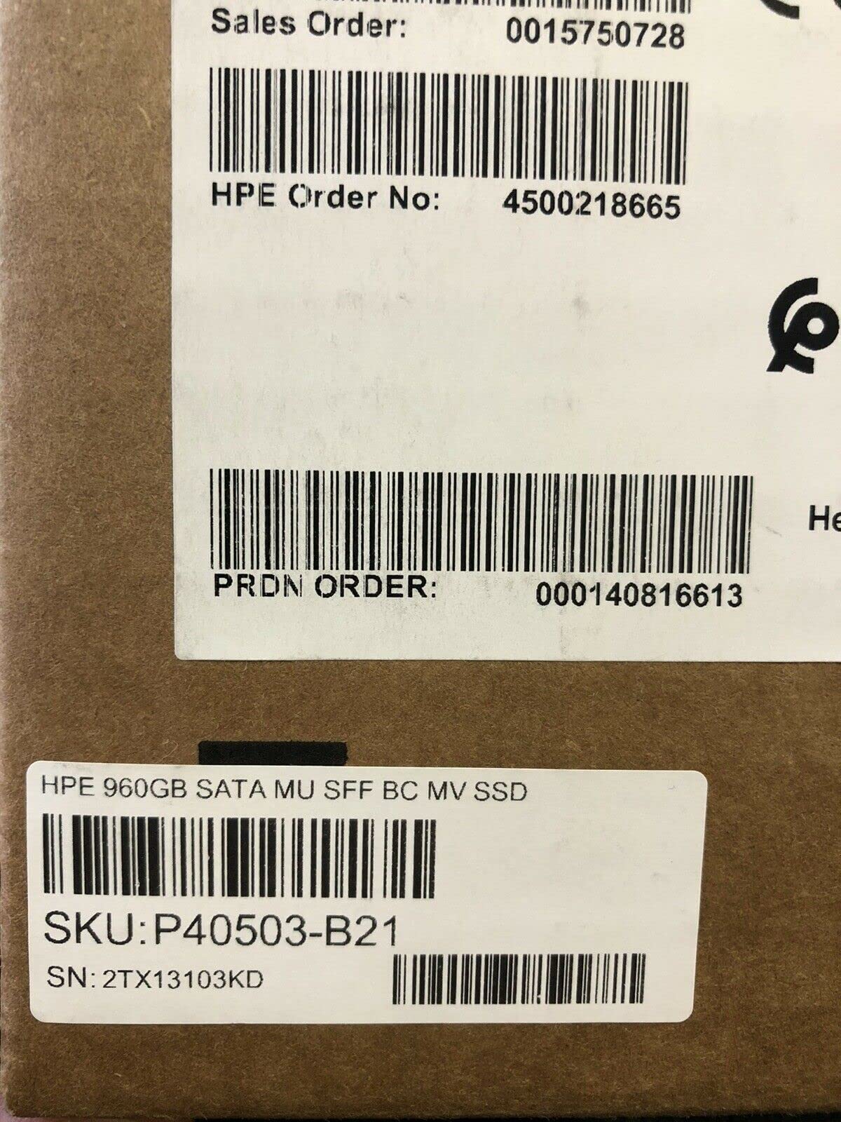 ヒューレット・パッカード(HP) HPE Mixed Use SSD - 960 GB - Hot-Swap - 2,5" SFF - SATA 6 GB/s - MUL