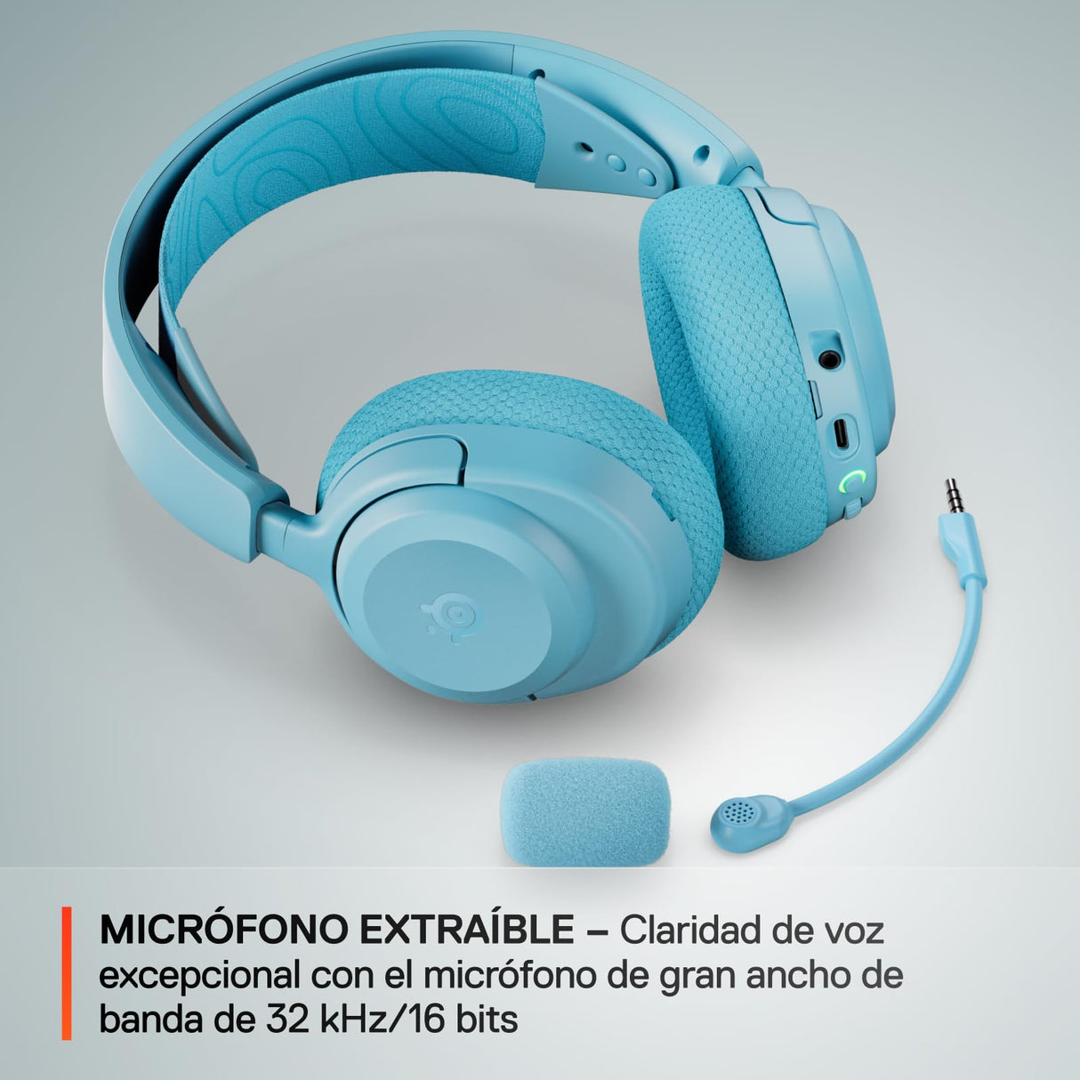 SteelSeries Arctis Nova 3X Wireless Gaming-Headset – App-Steuerung – 40 Std. Akku – Neodym-Magnet-Treiber – 2,4 GHz/Bluetooth – Abnehmbares Mikrofon – Xbox, PS5, PC, Switch, Mobilgeräte Aqua