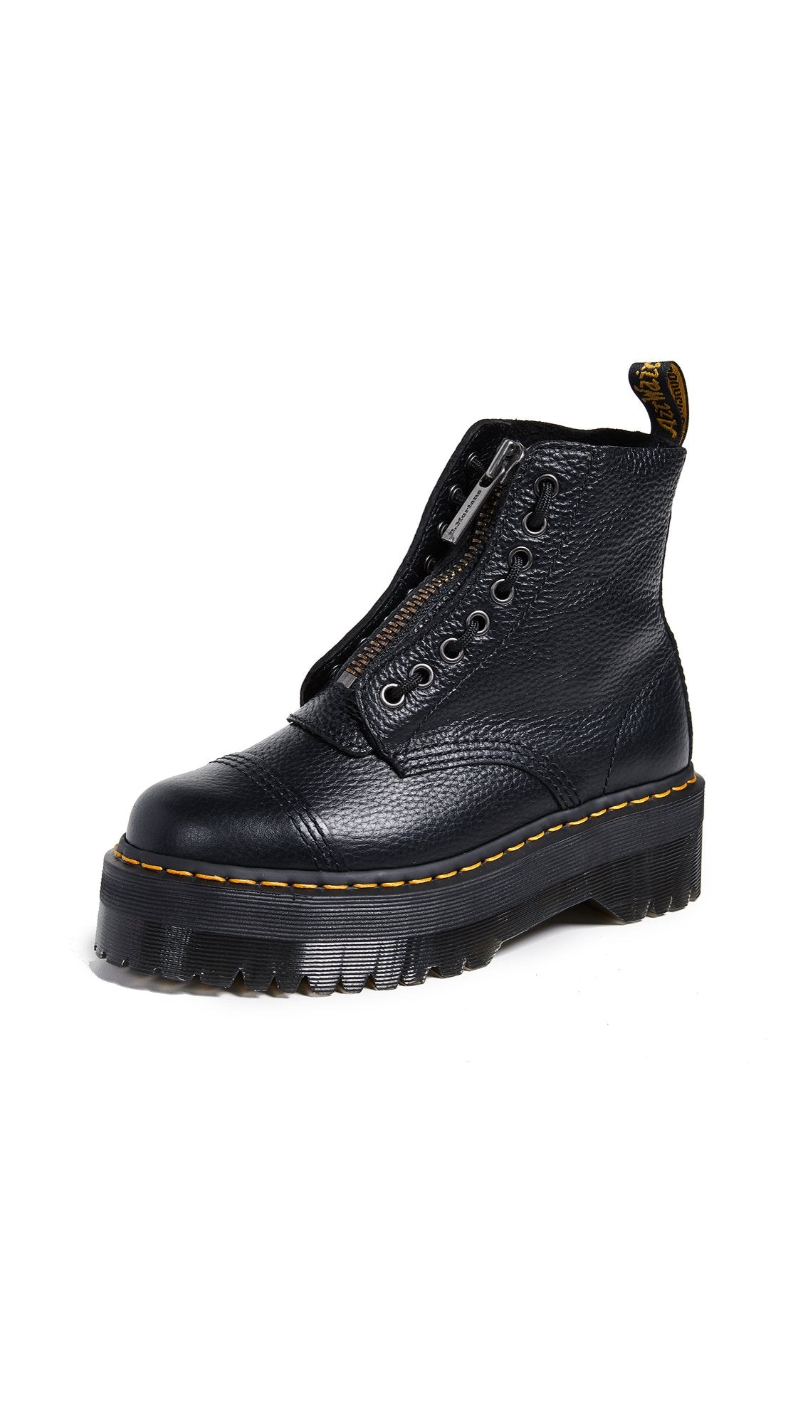 Dr. Martens - Jungle Boot, Botas de combate, Black Milled Nappa,