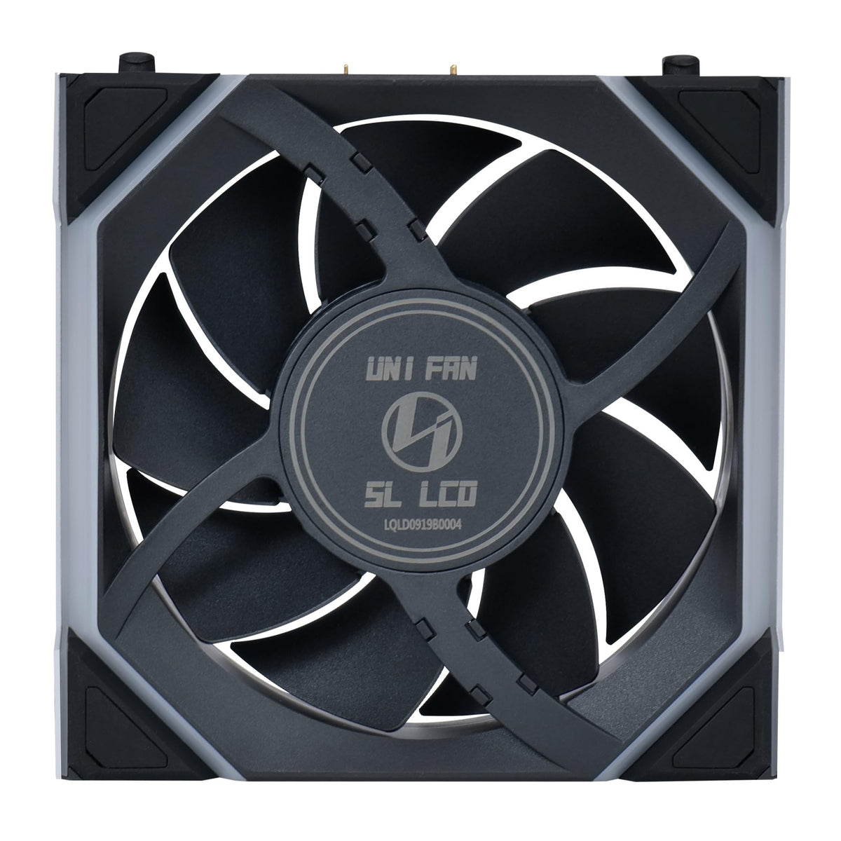 Lian Li UNI FAN SL-INF - Paquete de 3 ventiladores de refrigeración inalámbricos RGB PWM de 120 mm con pantalla LCD, color negro, rendimiento y estética sin costuras, tecnología PWM silenciosa
