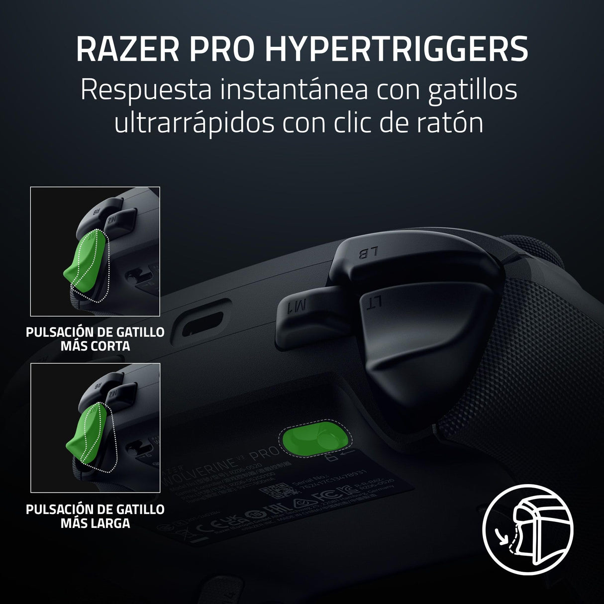 Razer Wolverine V3 Pro - Mando inalámbrico Esports para Xbox y PC (inalámbrico HyperSpeed, botones de acción táctiles Mecha, vibraciones hápticas) Negro
