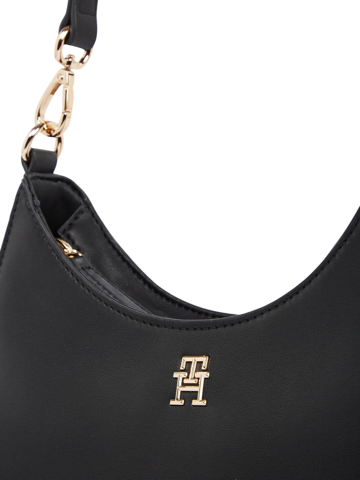 Tommy Hilfiger Bolso con bandolera Mujer Logotape con cremallera, Negro (Black), Talla Única