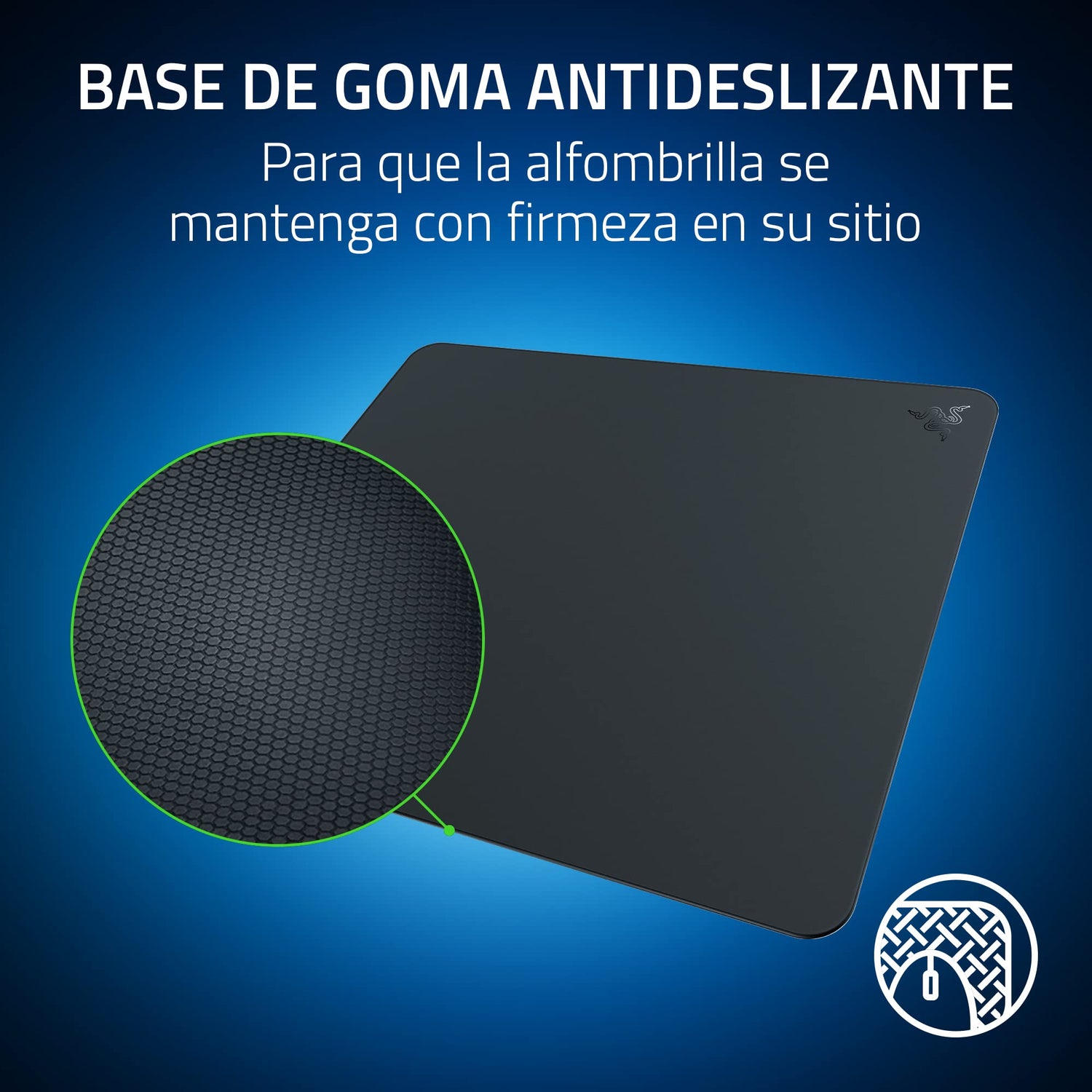 Razer Atlas - Alfombrilla de ratón de Cristal (Cristal Templado Premium, Resistente a la Suciedad y los arañazos, Movimientos del ratón más silenciosos, Base de Goma Antideslizante) Negro