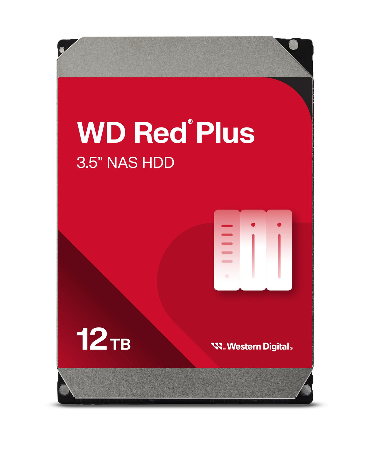 WD Red Plus 12TB NAS Disco Duro Interno 3,5" – 7200 RPM Clase, SATA 6Gb/s, CMR, 512MB Caché
