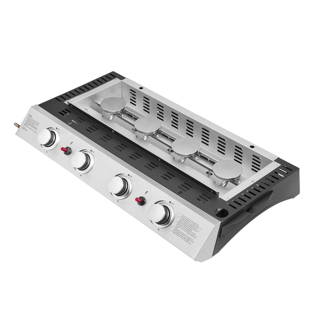 Happy Garden Plancha de Gas Valencia 4 quemadores 10kW + Carrito