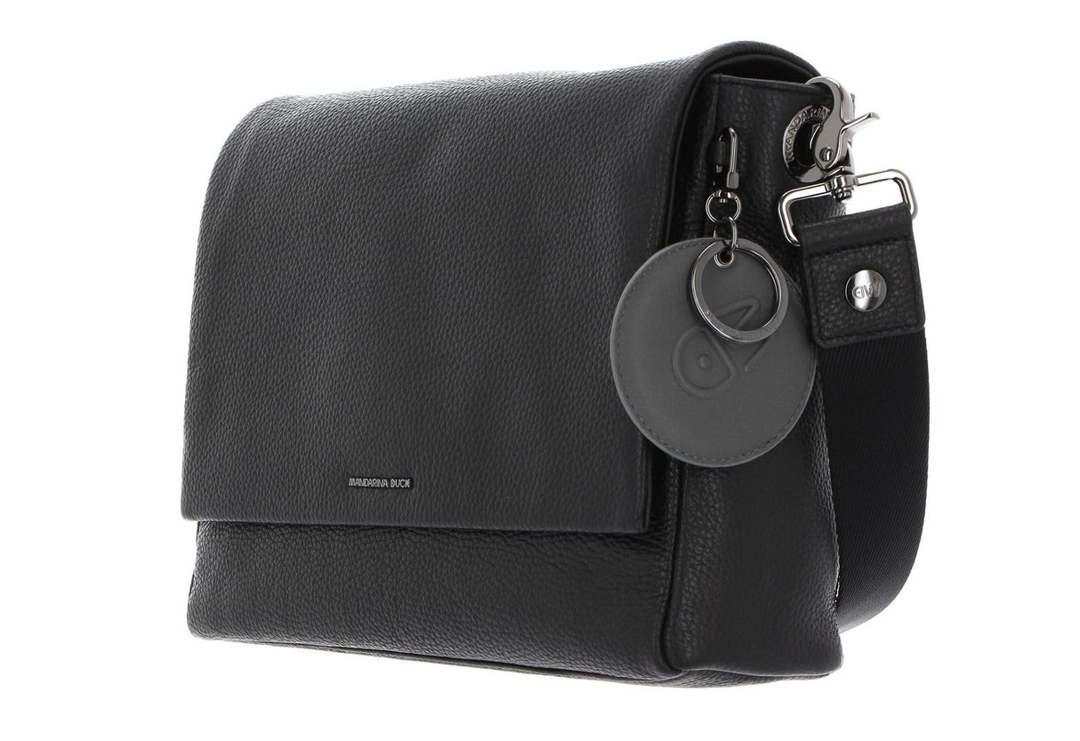 Mandarina Duck - Bolso bandolera negro (negro) Mellow Leather P10fzt39 30 x 24,5 x 8,5 cm (largo x alto x ancho)
