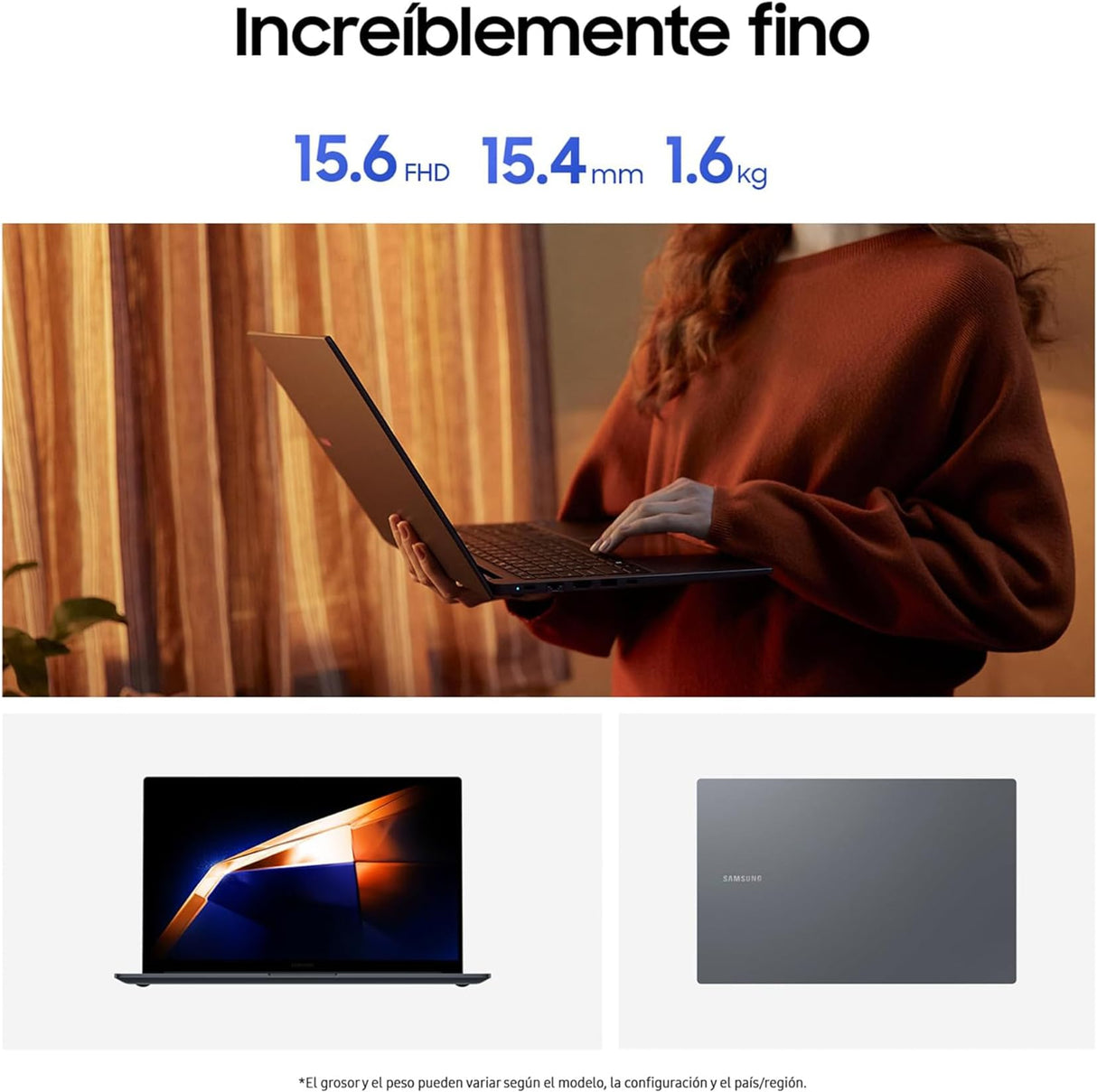 Samsung Galaxy Book4, Ordenador Portátil Ultrafino 15.6" Full HD LED, Intel Core i5-1335U, 8GB RAM, 512GB SSD, Intel Iris Xe Graphics, Windows 11 Home, Gris, Teclado QWERTY Español