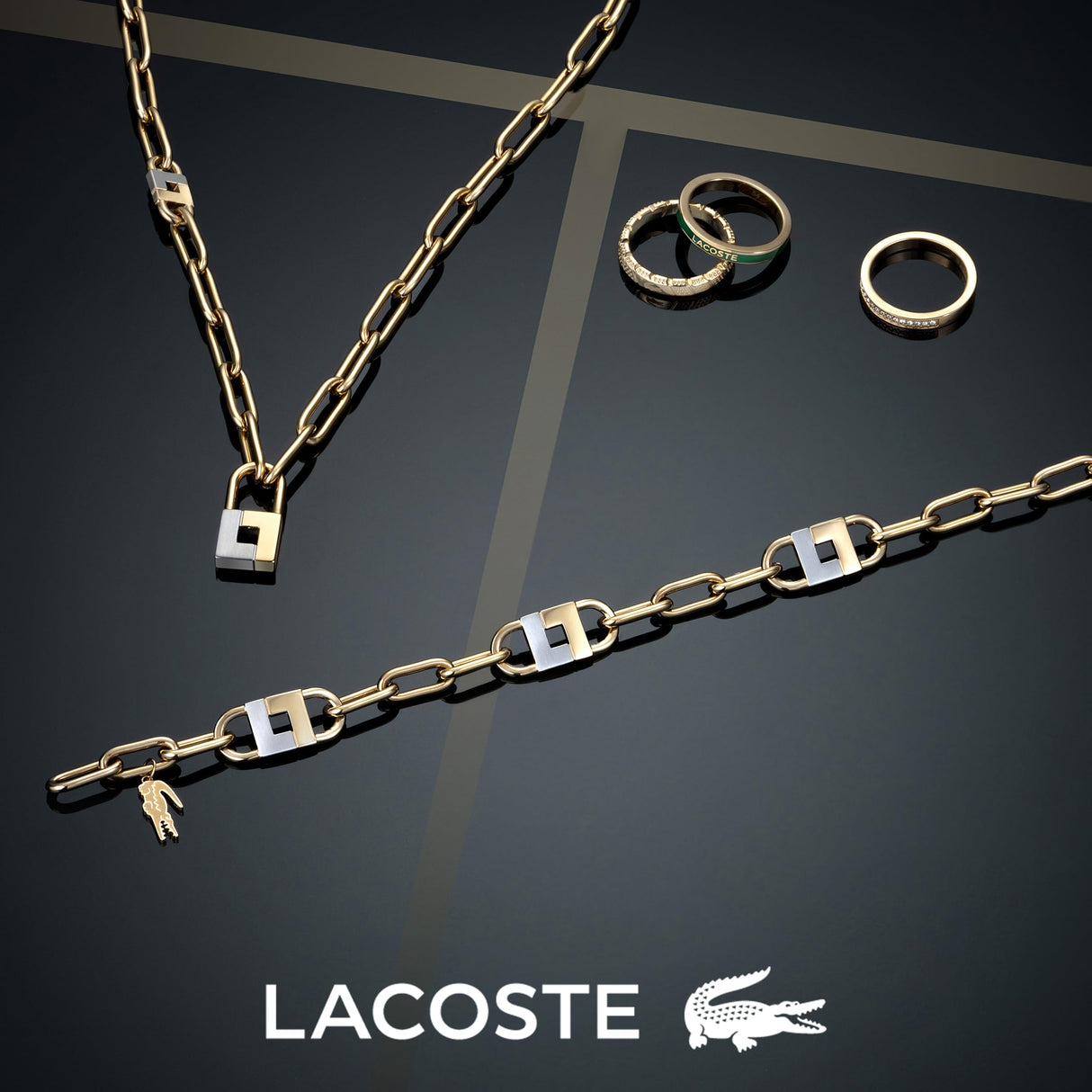 Lacoste Pulsera de Eslabones para Mujer Colección ARDOR Bicolor - 2040162
