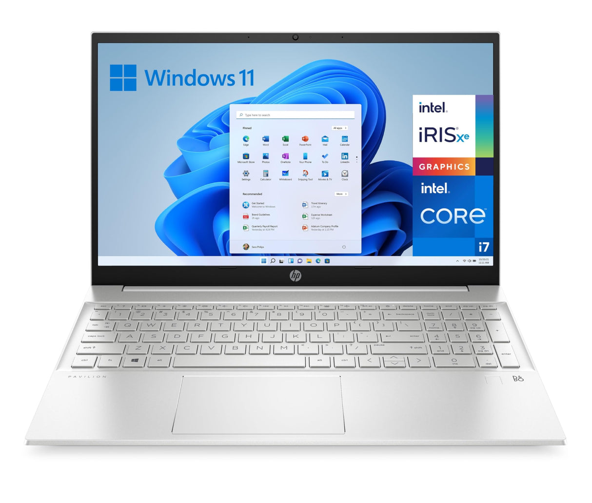 HP Pavilon 15-eg3013ns - Ordenador portátil de 15.6" Full HD (Intel Core i7-1355U, 16GB RAM, 512GB SSD, Intel Iris Xe Graphics, Windows 11 Home) Silver - Teclado QWERTY Español