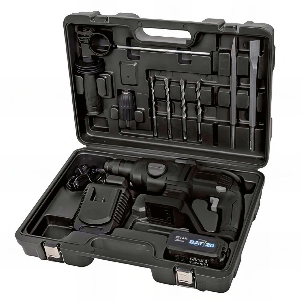 Ribimex PRBAT20/PERFPRO - Martillo perforador SDS 20V-4.0 Ah-RBAT20, color gris y negro