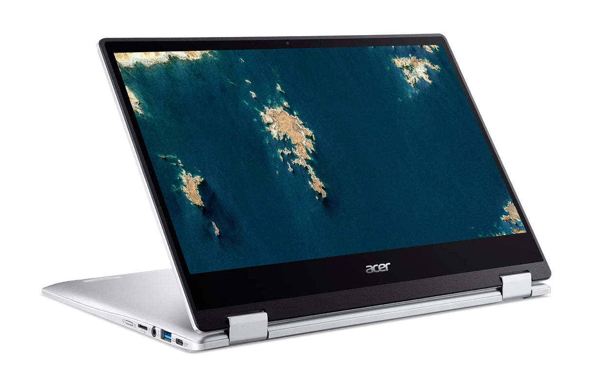 Acer Chromebook 314 CP314-1H - Ordenador Portátil 14" HD (Intel Celeron N4500, 4GB RAM, 64GB SSD, Intel UHD Graphics, ChromeOS) Plata - Teclado QWERTY Español