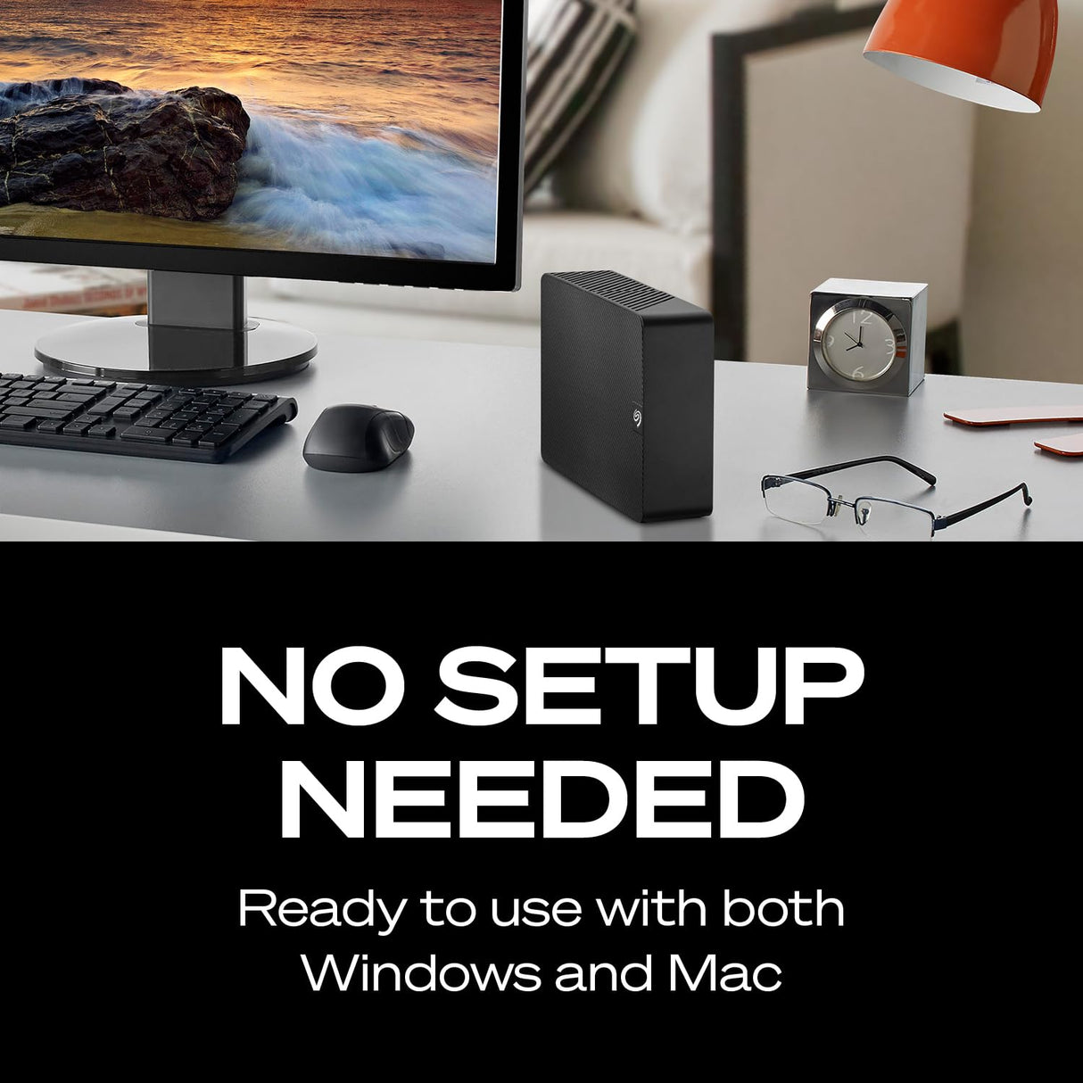 Seagate Expansion Desktop 24TB, Unidad De Disco Duro Externa HDD, 3.5 Pulgadas, USB 3.0, PC & Notebook, Rescue Services (STKP24000400)