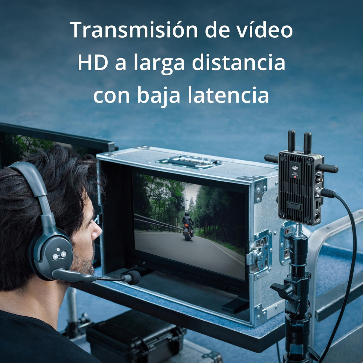 DJI Transmission (Pack estándar), transmisión inalámbrica en 1080p/60 fps a 6 km, con transmisor y Receptor, transmite metadatos por SDI, Doble Salida SDI + HDMI, número Ilimitado de receptores