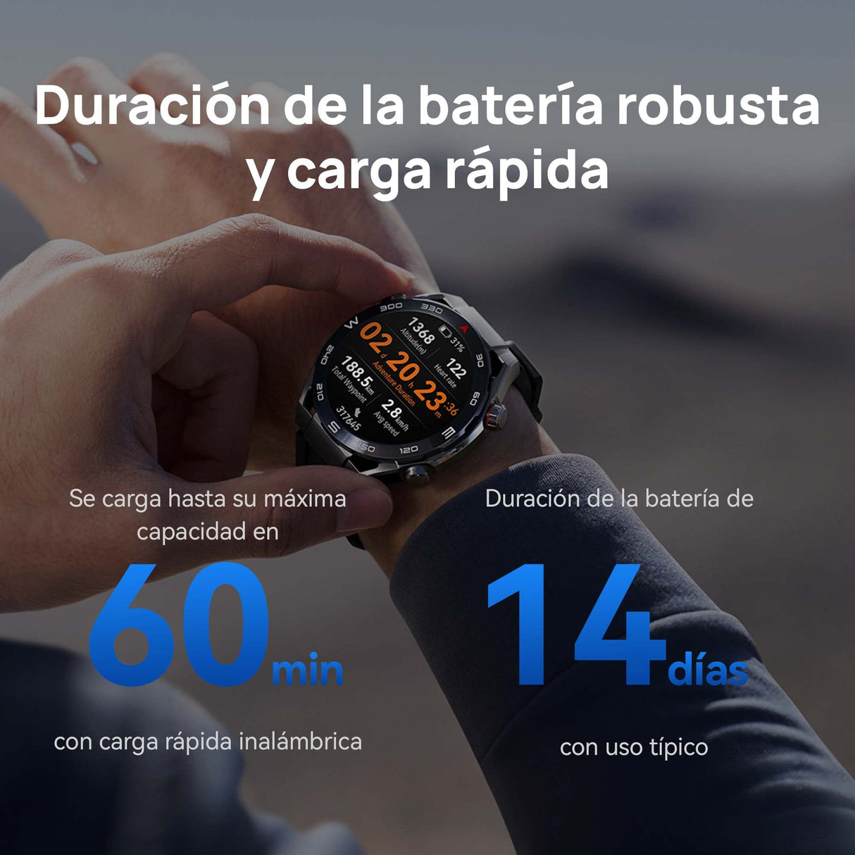 HUAWEI Watch Ultimate Smartwatch, iOS & Android, de Metal líquido, Tecnología de Buceo a 100 m, Duración de la batería de 14 días, Gestión de la Salud Durante Todo el día, Azul