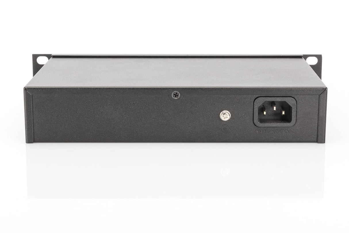 DIGITUS Gigabit Ethernet Switch - 10 pulgadas - 8 puertos - L2+ Managed - VLAN, Link Aggregation & Port Control - Negro