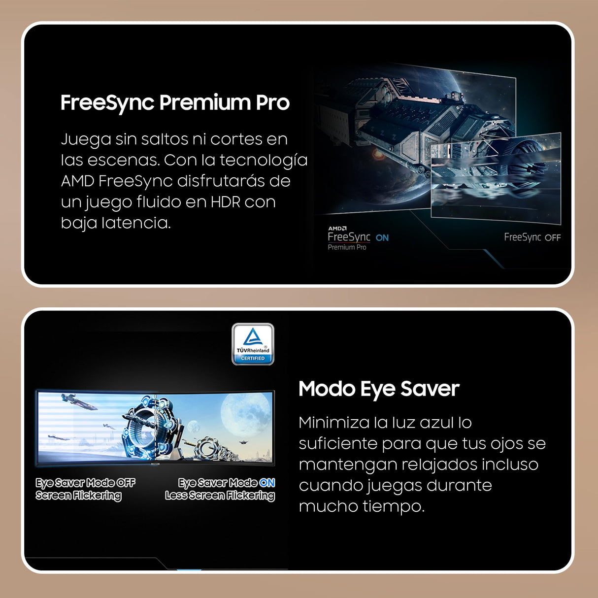 SAMSUNG LS49CG954EUXEN - Monitor Curvo Gaming 49'' Dual QHD, 5120x1440, 32:9, 2500:1, 1000R, 240 Hz, 1 ms, 360 CD/m², HDMI, FreeSync Premium Pro, Negro